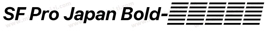 SF Pro Japan Bold字体转换